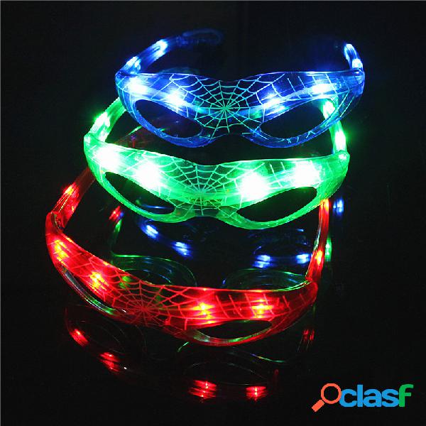 LED Estilo Homem-Aranha piscando LED Óculos Festa luminosa
