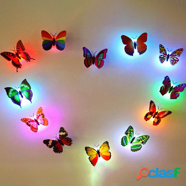 LED piscando Colorful cores da borboleta que mudam a luz