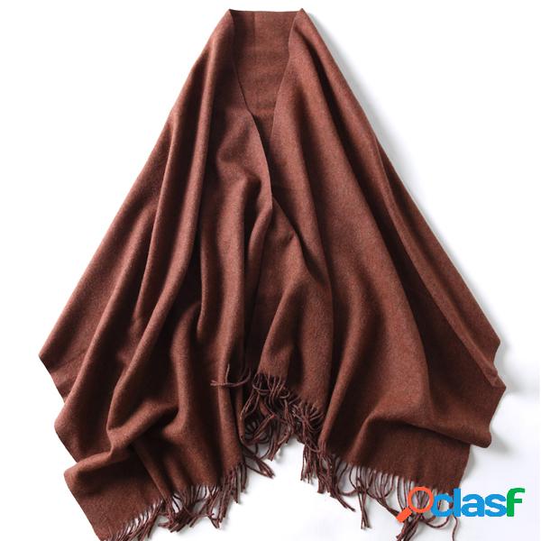 LYZA 200 CM Cachecol De Lã De Inverno Para As Mulheres Cor
