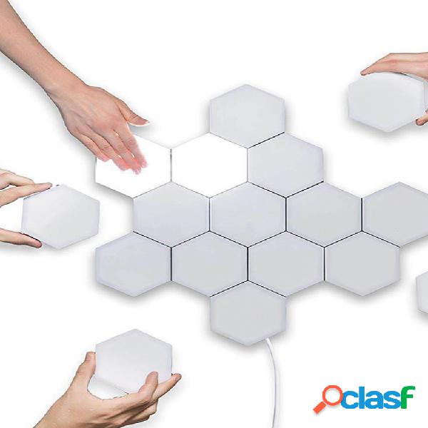 Luminária de parede hexagonal CONDUZIU Quantum Touch Sensou