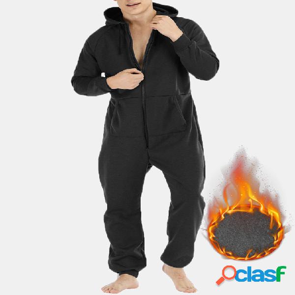 Macacões Loungewear de Algodão Aquecido Engrossar