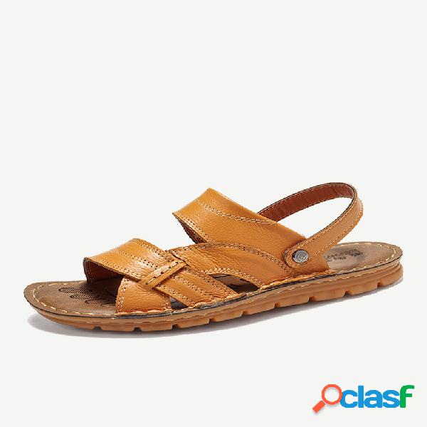 Masculino Toe aberto Cross Strap Outdoor Garden Praia