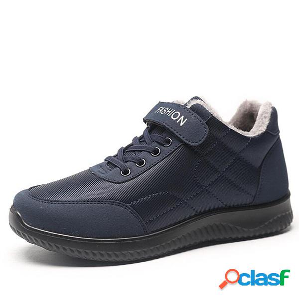 Men Warm Plush Lining Light gancho de gancho Waliking Casual