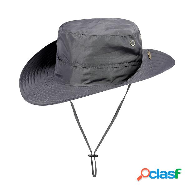 Mens Verão Algodão Visor Bucket Chapéus Pescador Chapéu