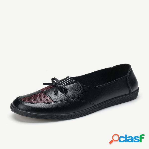 Mocassins planos femininos Soft de microfibra leve com