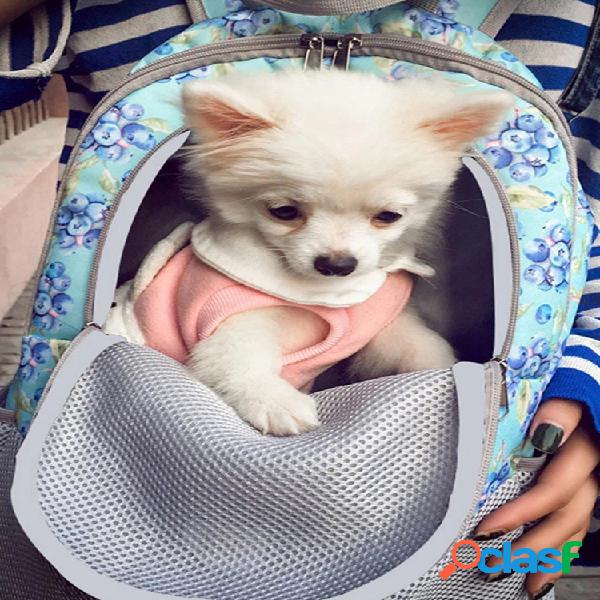 Mochila de viagem para animais de estimação respirável 10