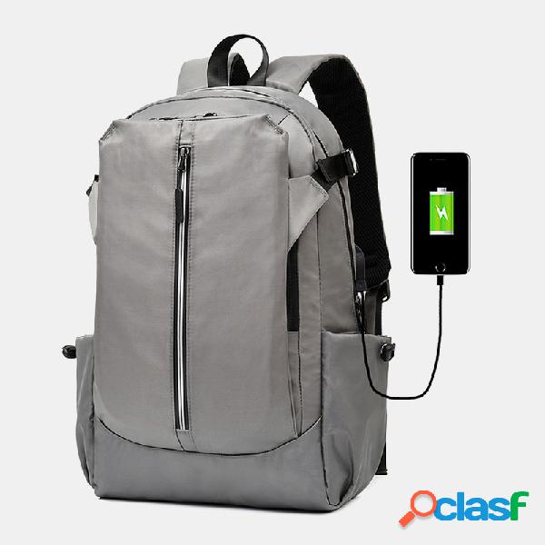 Mochila masculina de poliéster à prova d'água de