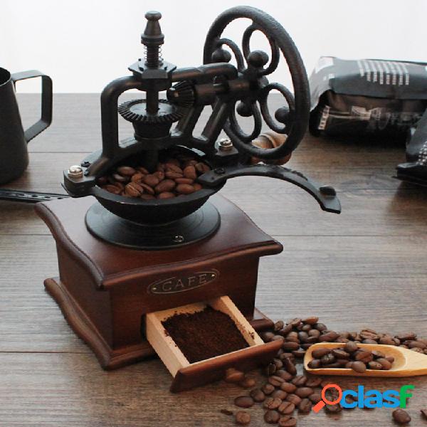Moedor manual de grãos de café retrô de madeira Design