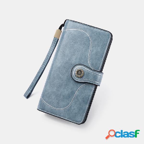 Mulheres Vintage 6.3 '' telefone com zíper carteira longa