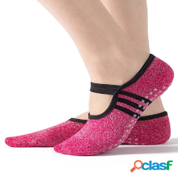 Mulheres Yoga Ankle Grip Dots Pilates Aptidão Academia