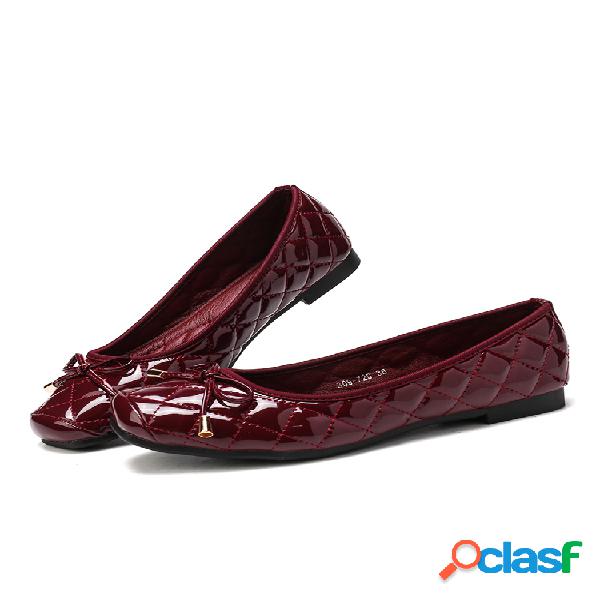 Mulheres bow decoração deslizamento em sapatos casuais