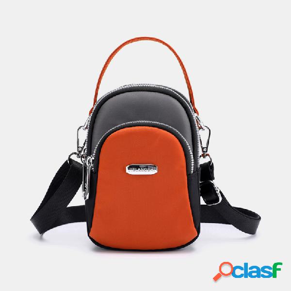 Mulheres impermeável patchwork ombro casual Bolsa bolsa