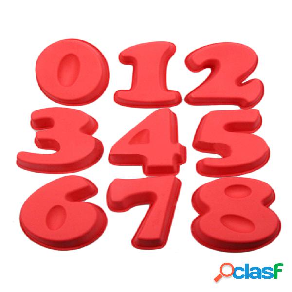 Number Cake Baking Pan Estanho Silicone Mould Bolo Pão Pie