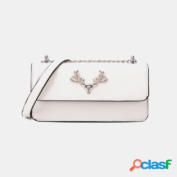 Ombro feminino chifre casual Bolsa Crossbody Bolsa