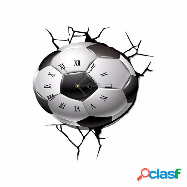 PAG STICKER 3D Wall Clock Soccer Decals Futebol Cracking