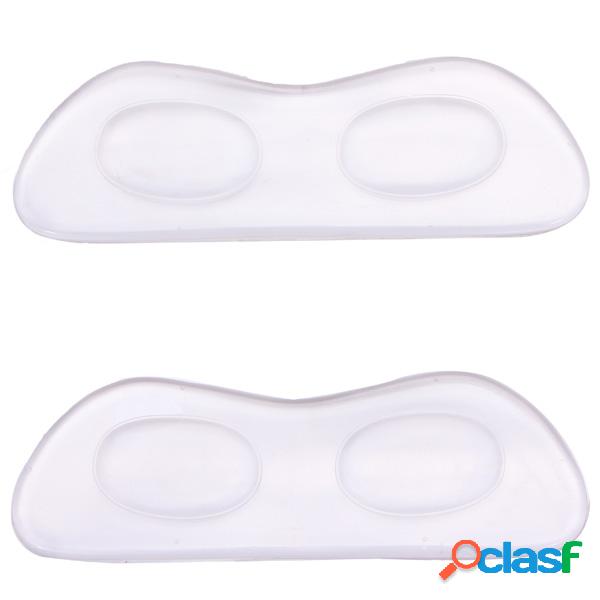 Pastilhas de calcanhar de pé de gel transparente