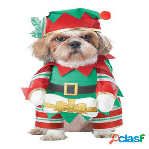 Pet Cachorro And Cat Christmas Suit Papai Noel Vestindo