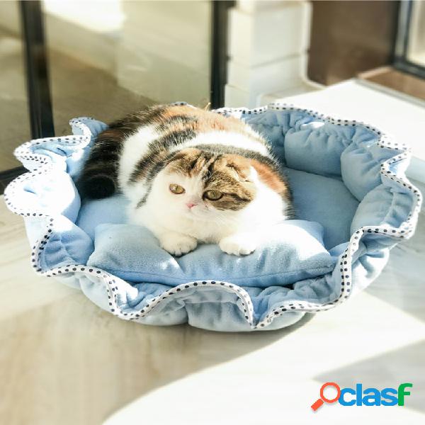 Pet Cachorro Cat Blue Pumpkin Bed Cotton Soft Cama com