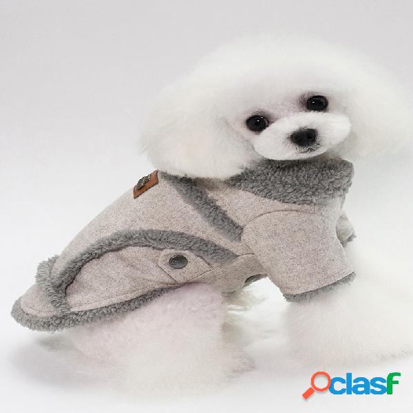 Pet Dog Fleece Pescoço Inverno Quente Casaco Filhote de