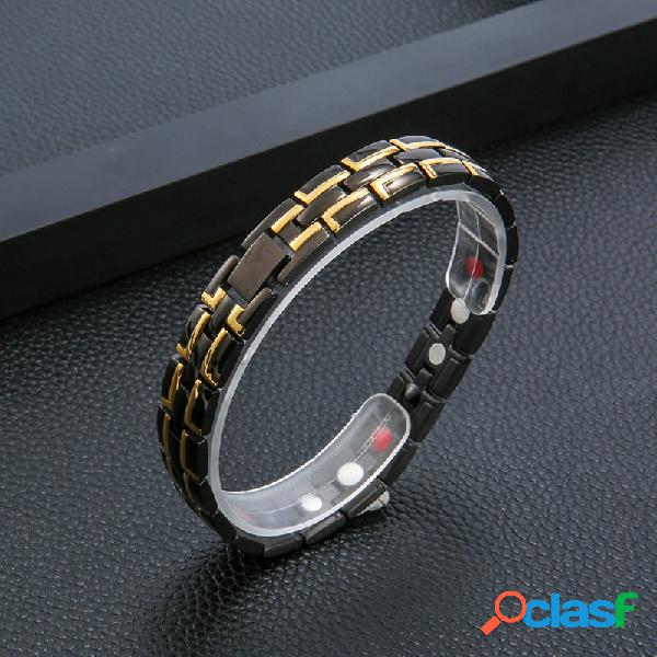 Pulseira de corrente de aço inoxidável masculino de 12 mm