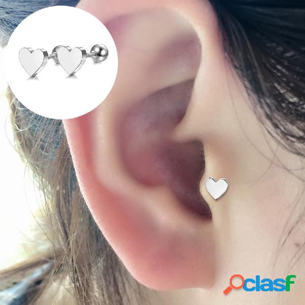 Punk 1 Pc de Ear Stud Bones Brincos Piercing Doce Coração
