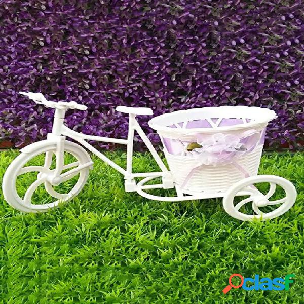 Recipiente de flores artificiais bicicleta triciclo Design