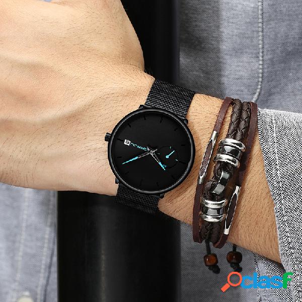 Relógio fashion masculino de quartzo com mostrador simples