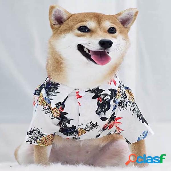 Roupas havaianas para animais de estimação Planta Flor de