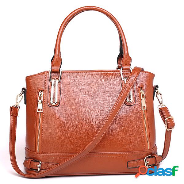 Sacola Retro Vintage Feminina de Ombro PU Couro