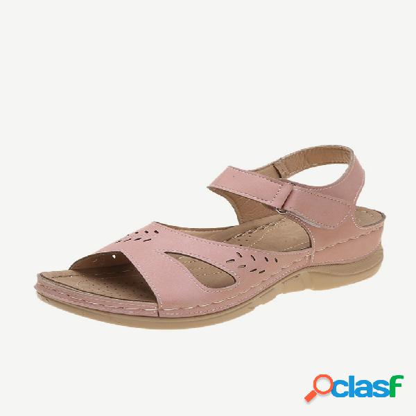 Sandálias casuais femininas comfy open toe antiderrapante