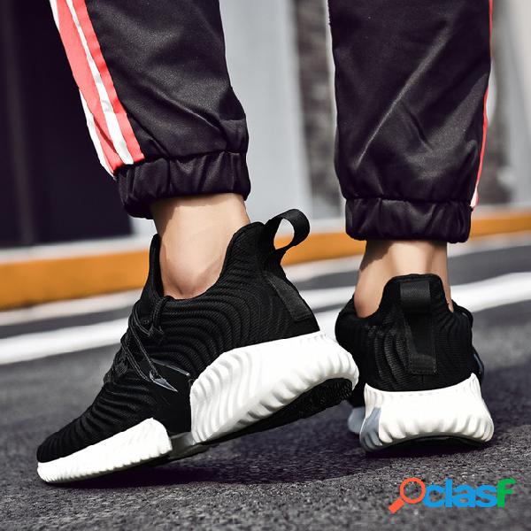Sapatos Casuais dos homens Tendência Net Sapatos Vermelhos