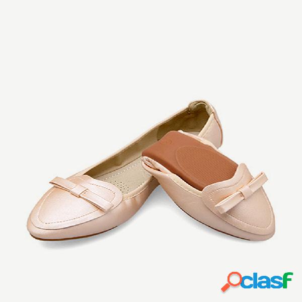 Sapatos baixos femininos Soft com pontas grandes