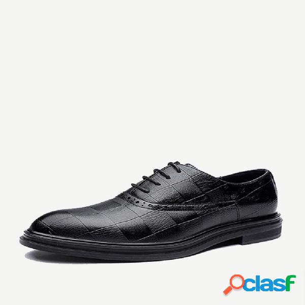 Sapatos casuais formais de negócios masculinos Brogue