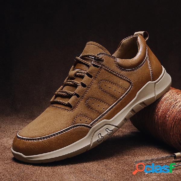 Sapatos casuais para vestir em couro masculino