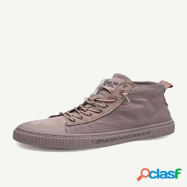 Sapatos de Lona de alta-top Tendência dos homens Selvagem