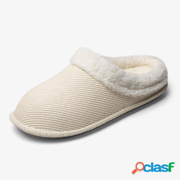 Sapatos de casa com forro de pelúcia quente à prova