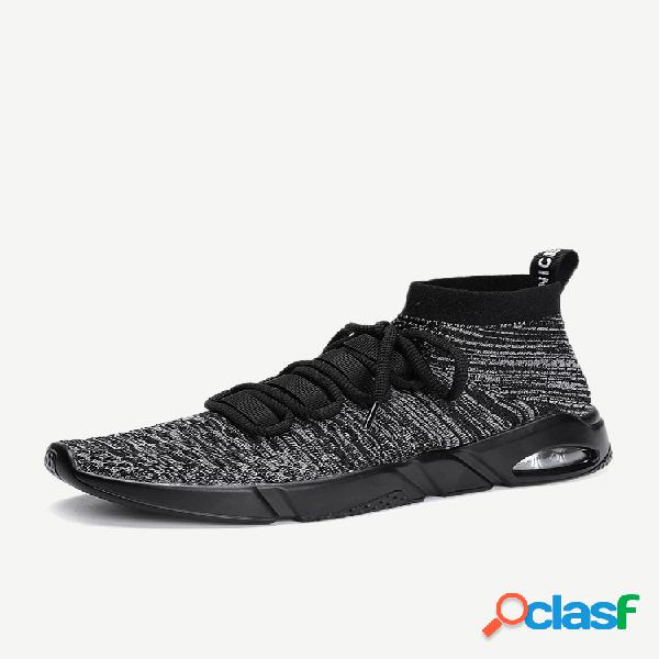 Sapatos de corrida masculinos de tamanho grande com cordões
