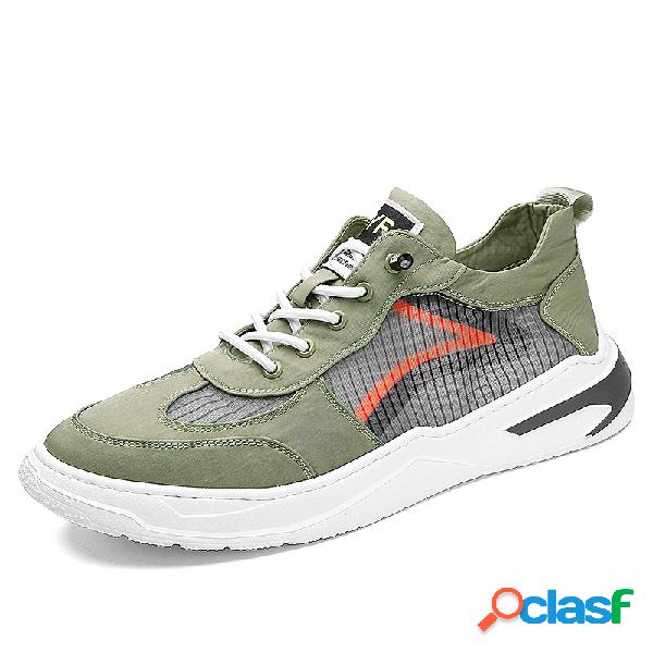 Sapatos esportivos casuais para homens em tecido de gelo de