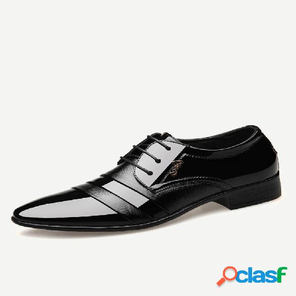 Sapatos formais de negócios masculinos Classic dedo de