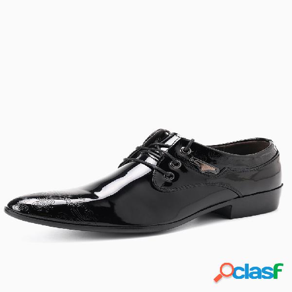 Sapatos sociais masculinos de couro antiderrapante formal