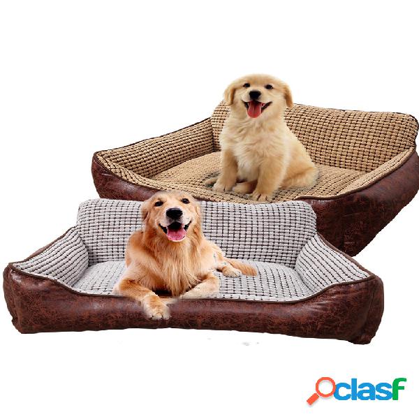 Sofá-cama de couro para animais de estimação de luxo 4 em