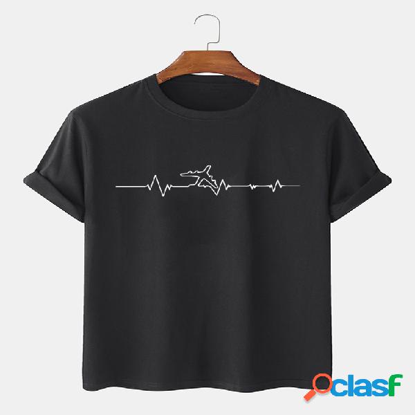 T-shirts básicas masculinas 100% algodão Padrão