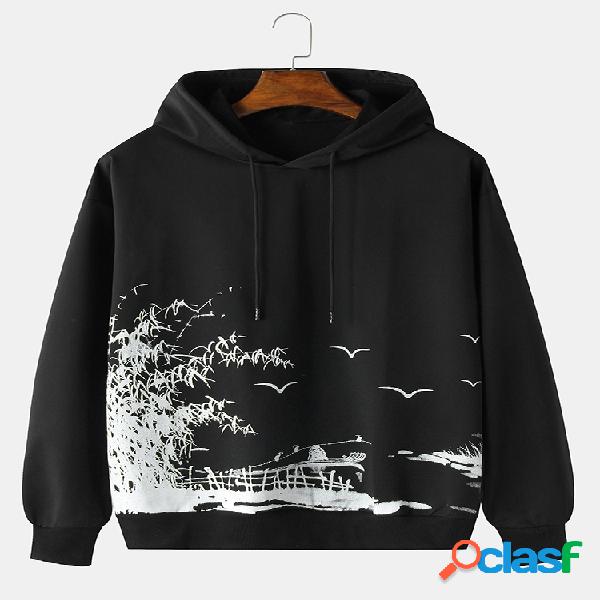Tinta estilo nacional masculino com estampa casual de