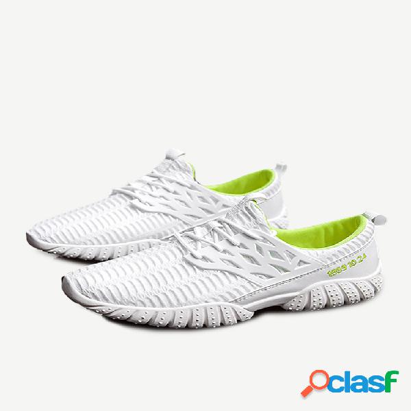 Tênis respiráveis casuais de tecido de malha para correr