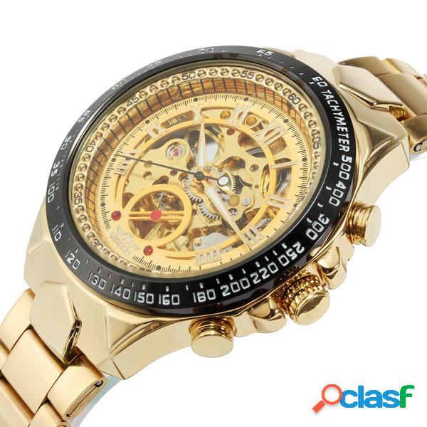 WIN·NER Relógio Mecânico Luxuoso Modelo Brilhante