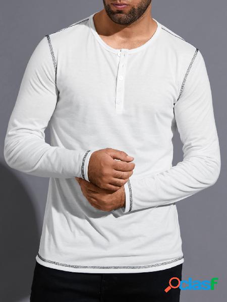 YOINS BASICS Masculino Casual Cor Sólida Botão Frente