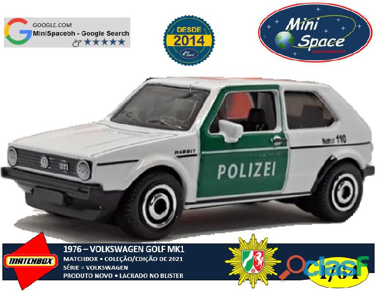 Matchbox 1976 Volkswagen Golf MK1 Polícia 1/64