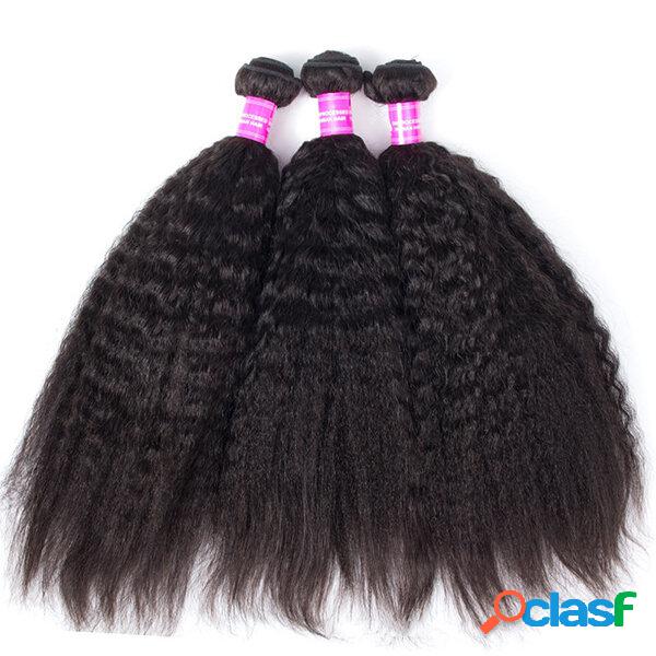 1 Bundle Kinky Straight Yaki 100% Brazilian Human Virgin