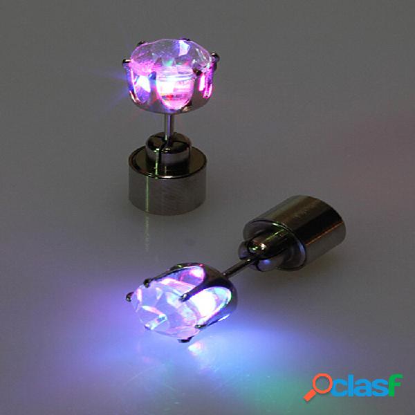 1 Par de Brinco de Zircon LED Para Natal