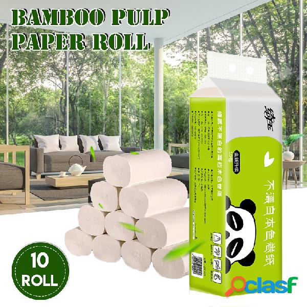 10 rolos 4-Ply Soft Papel higiênico doméstico Polpa